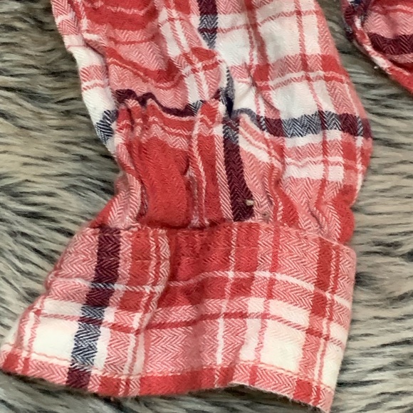 Paige Women plaid Ceder Cream / Evening Blue Long Sleeve Button-Down Shirt Size - Picture 3 of 7